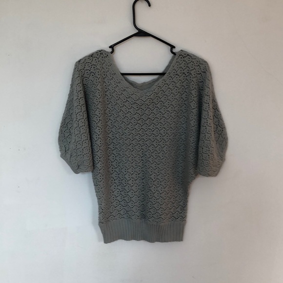KNIT WIT Grey lacey sweater - Picture 1 of 6